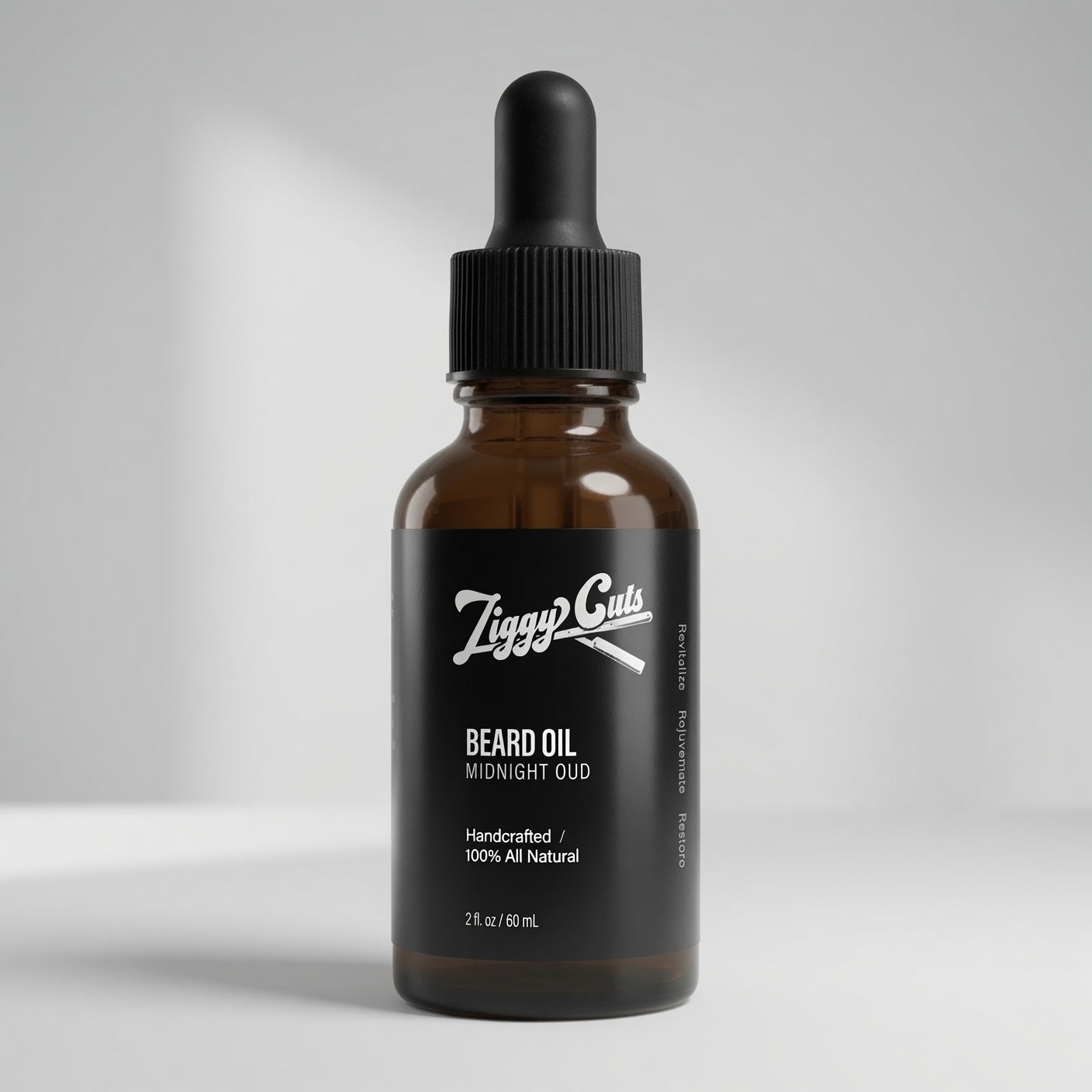 Ziggy Cuts beard oil bottle